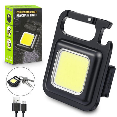 METAL COB RECHARGEABLE KEYCHAIN LIGHT